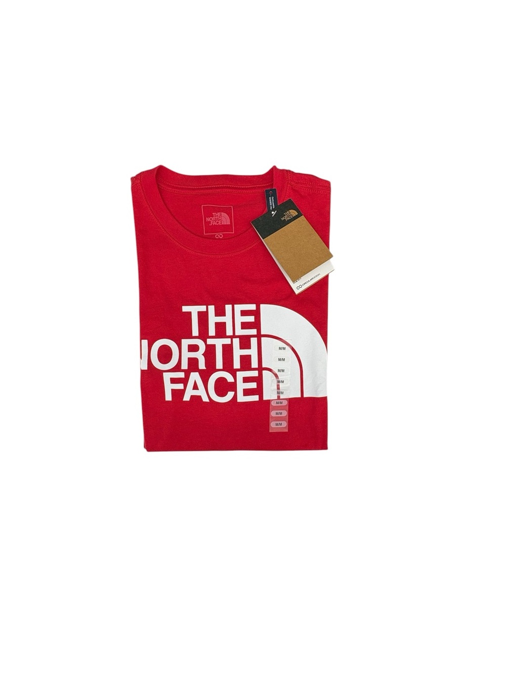 The North Face Red Tee with White Logo